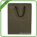 Custom Made Kraft Paper Bags with Stripes for Apparel